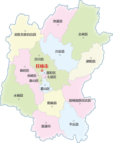 广西桂林12县地图图片