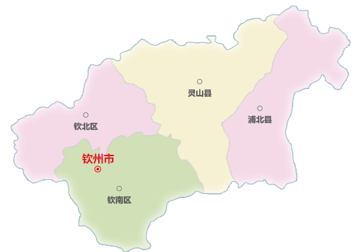 广西钦州地图位置图片